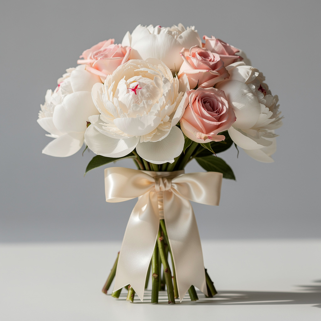 Elegant Pink Peony Bouquet – Hand‑Tied Luxury